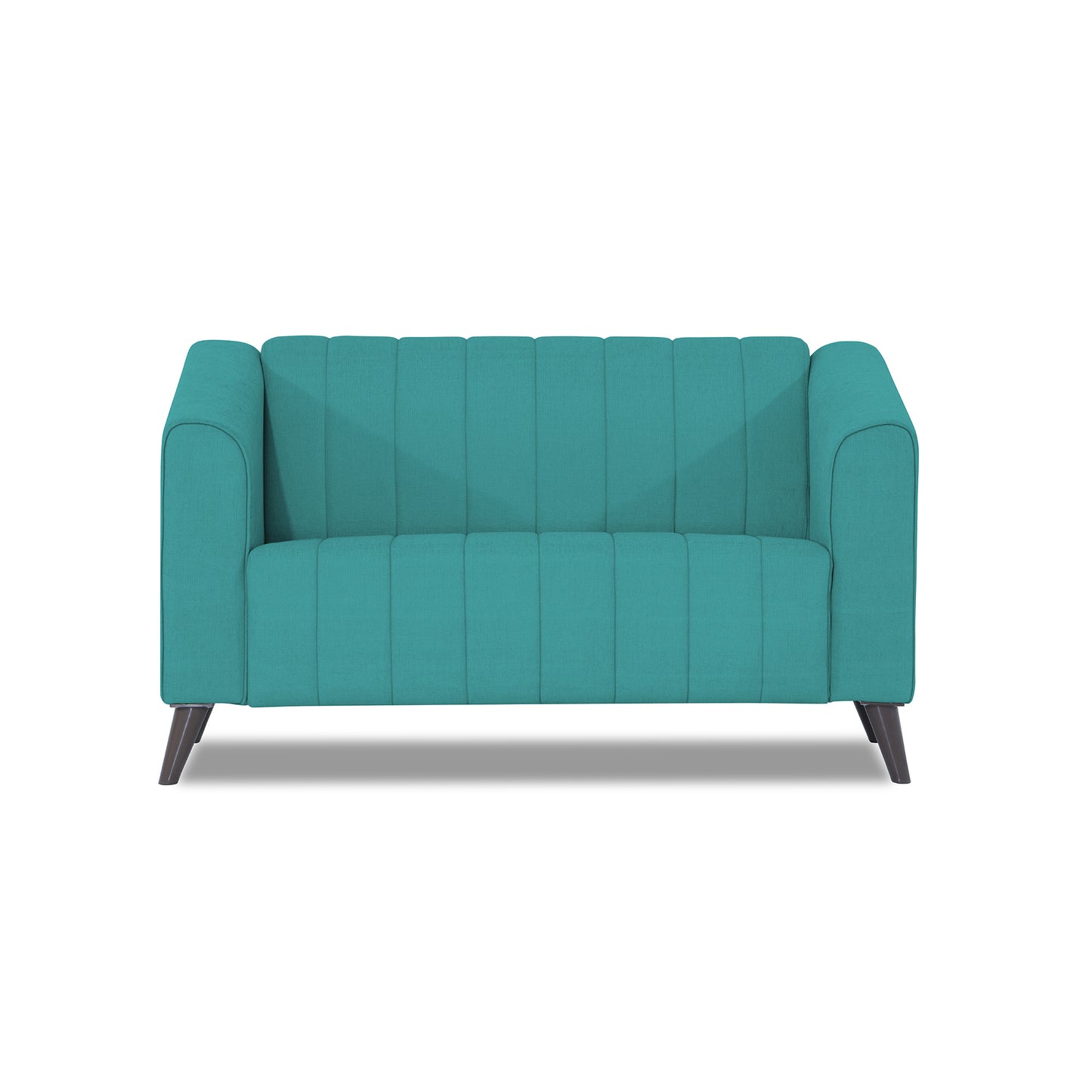 Adorn India Premium Laurel 2 Seater Sofa (Aqua Blue)