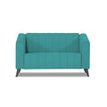 Adorn India Premium Laurel 2 Seater Sofa (Aqua Blue)