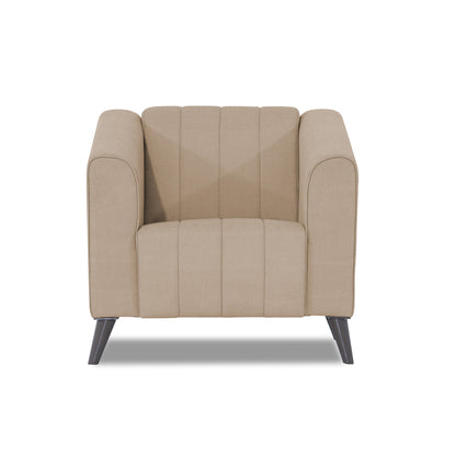 Adorn India Premium Laurel 1 Seater Sofa (Beige)