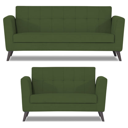 Adorn India Dannis 3+2 5 Seater Sofa Set (Green)