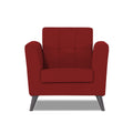 Adorn India Dannis 1 Seater Sofa (Red) (3 Year Warranty)