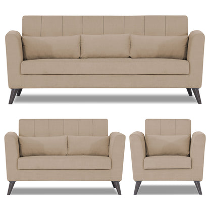 Adorn India Daniel 3+2+1 6 Seater Sofa Set (Beige) (3 Year Warranty)