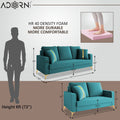 Adorn India Premium Chandler - 3 Years Warranty - 3+2 Sofa Set Velvet Suede Fabric - Aqua Blue