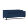 Adorn India Premium Laurel 3 Seater Sofa (Blue) (3 Year Warranty)