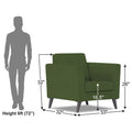 Adorn India Dannis 1 Seater Sofa (Green) (3 Year Warranty)