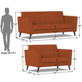 Adorn India Dannis 3+2 5 Seater Sofa Set (Rust) (3 Year Warranty)