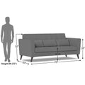 Daniel 3 Seater Sofa (Grey)