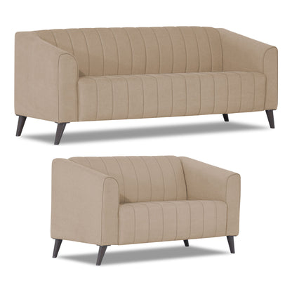 Adorn India Premium Laurel 3+2 5 Seater Sofa Set (Beige)