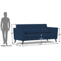 Daniel 3 Seater Sofa (Blue)