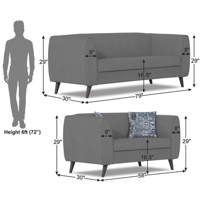 Adorn India Mason 3+2 5 Seater Sofa Set