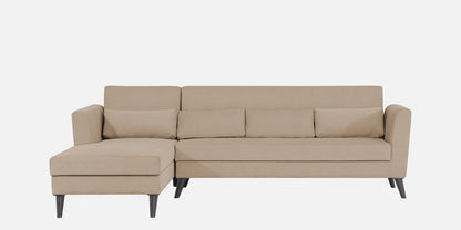 Adorn India Daniel L Shape 6 Seater Sofa Set LHS (Beige) (3 Year Warranty)