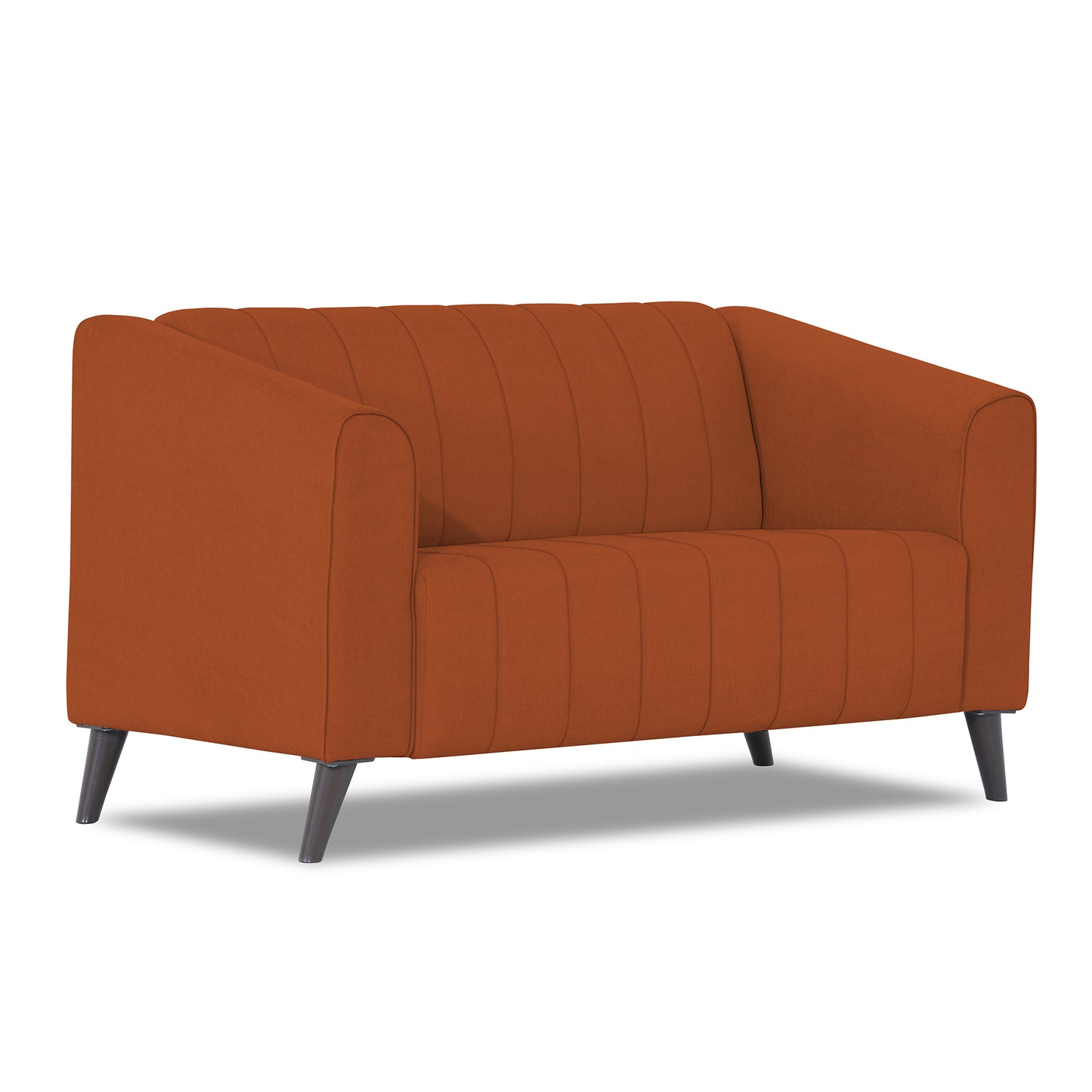 Adorn India Premium Laurel 2 Seater Sofa (Rust)