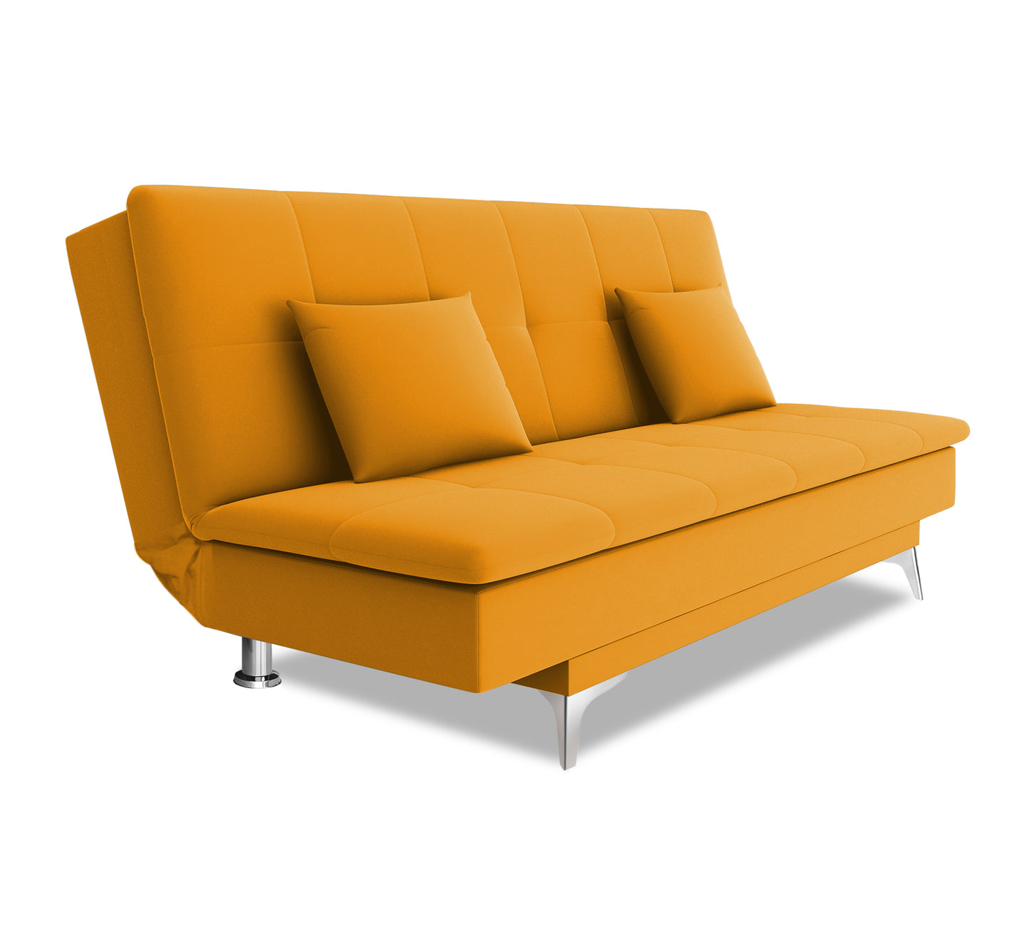 Adorn India New Aspen 3 Seater Sofa Cum Bed 4X6 (Yellow)