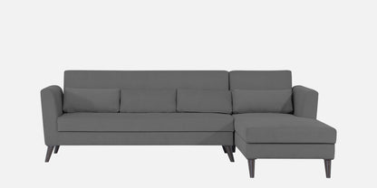 Adorn India Daniel L Shape 6 Seater Sofa Set RHS (Grey)