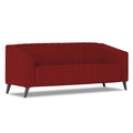 Adorn India Premium Laurel 3 Seater Sofa (Red) (3 Year Warranty)