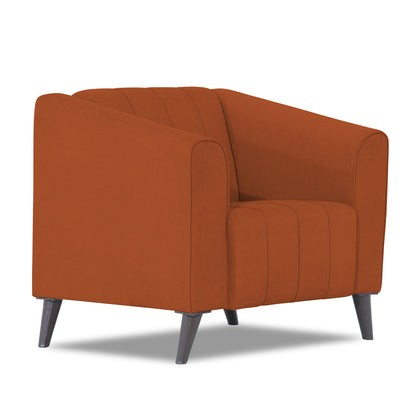 Adorn India Premium Laurel 1 Seater Sofa (Rust)