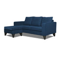 Chandler L Shape 4 Seater Sofa Set Plain (Aqua Blue)