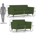 Adorn India Dannis 3+2 5 Seater Sofa Set (Green) (3 Year Warranty)