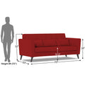 Daniel 3 Seater Sofa (Red)