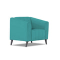 Adorn India Premium Laurel 1 Seater Sofa (Aqua Blue) (3 Year Warranty)