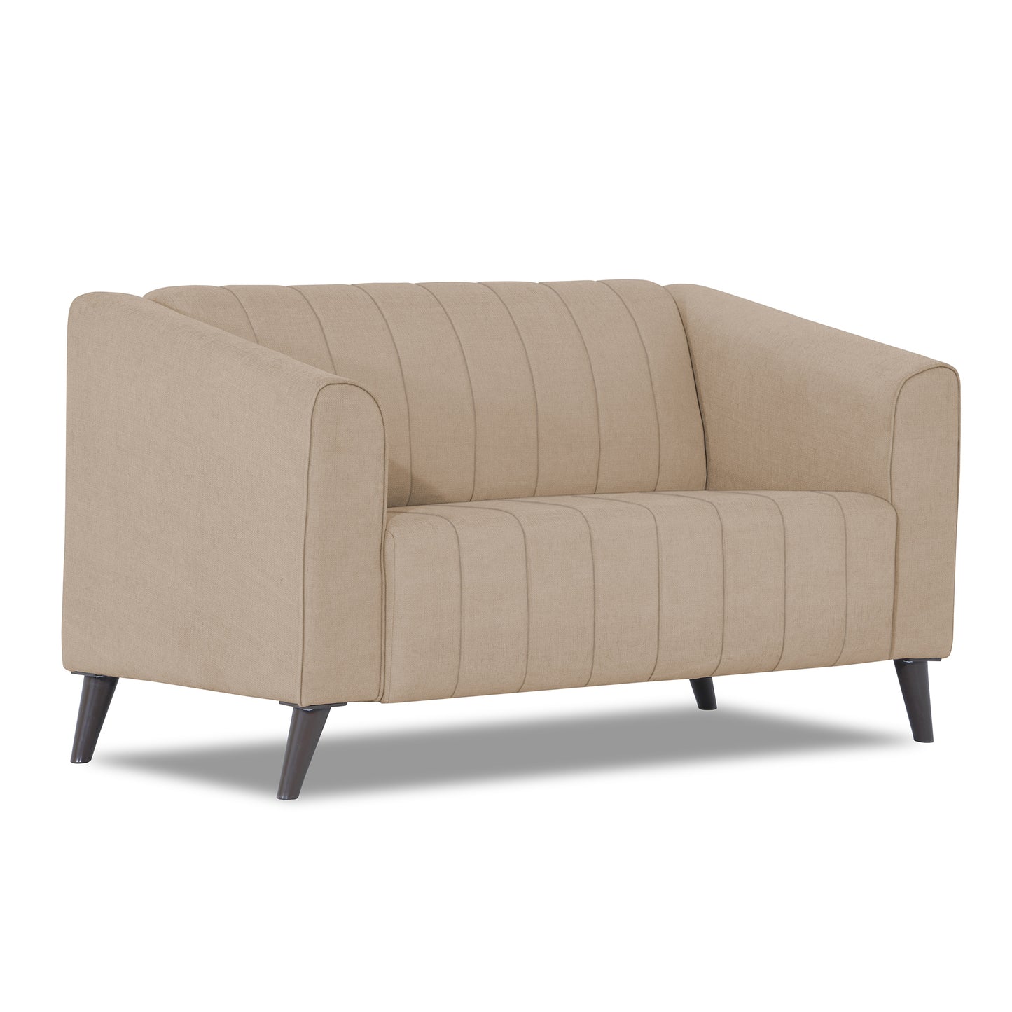 Adorn India Premium Laurel 2 Seater Sofa (Beige)