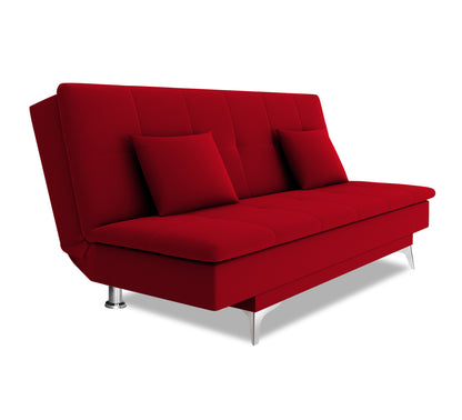 Adorn India New Aspen 3 Seater Sofa Cum Bed 4X6 (Red)