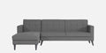 Adorn India Chilly L Shape 6 Seater Sofa Set LHS (Grey) (3 Year Warranty)