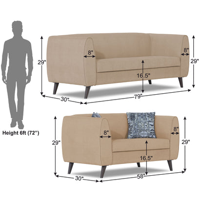 Adorn India Mason 3+2 5 Seater Sofa Set