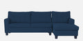 Adorn India Moris L Shape 6 Seater Sofa Set RHS (Blue) (3 Year Warranty)