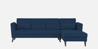 Adorn India Daniel L Shape 6 Seater Sofa Set RHS (Blue)