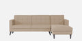 Adorn India Chilly L Shape 6 Seater Sofa Set RHS (Beige) (3 Year Warranty)