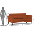 Daniel 3 Seater Sofa (Rust)