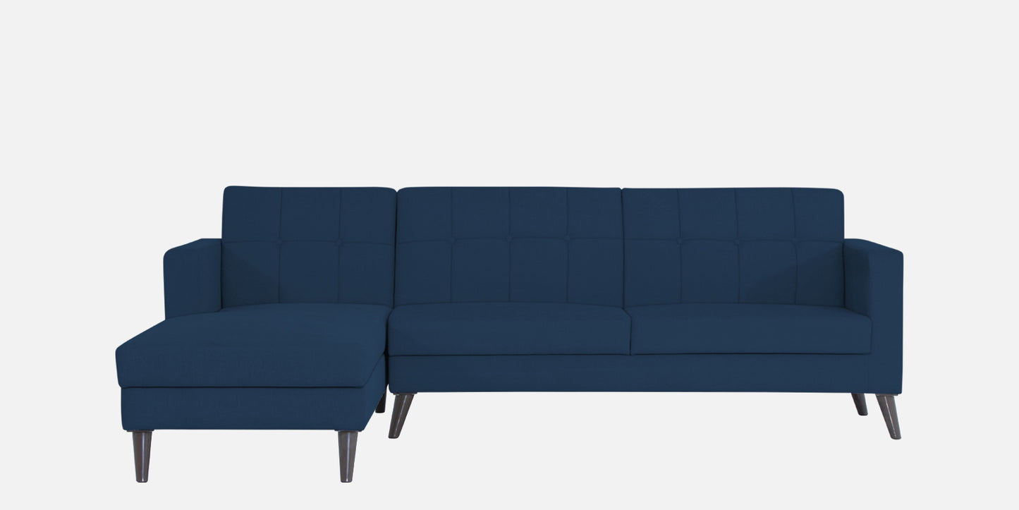 Adorn India Chilly L Shape 6 Seater Sofa Set LHS (Blue)