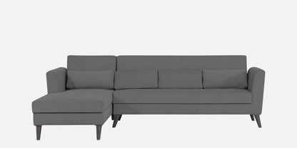 Adorn India Daniel L Shape 6 Seater Sofa Set LHS (Grey)