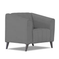 Adorn India Premium Laurel 1 Seater Sofa (Grey) (3 Year Warranty)