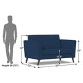 Adorn India Dannis 2 Seater Sofa (Blue) (3 Year Warranty)