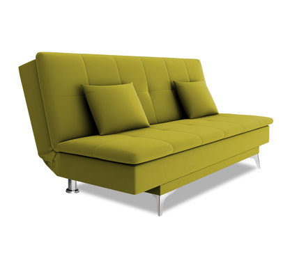 Adorn India New Aspen 3 Seater Sofa Cum Bed 4X6 (Light Green)