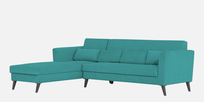 Adorn India Daniel L Shape 6 Seater Sofa Set LHS (Aqua Blue)