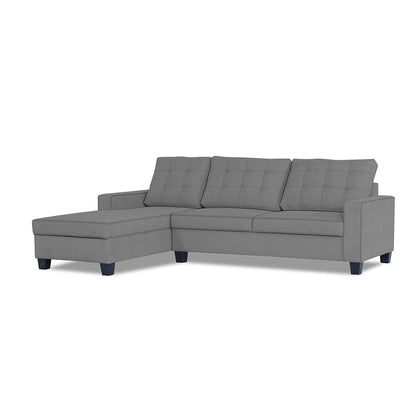 Adorn India Premium Raptor L Shape 6 Seater Sofa Set (LHS) (Grey)