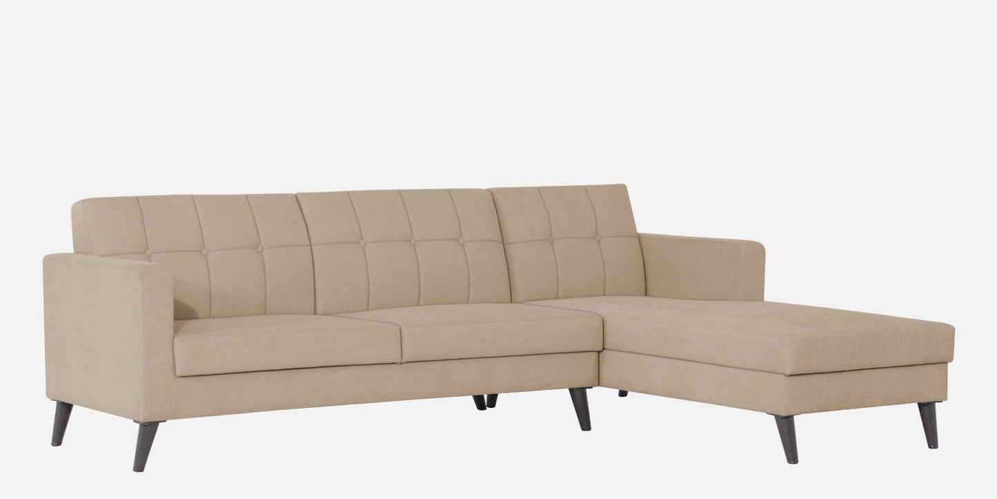 Adorn India Chilly L Shape 6 Seater Sofa Set RHS (Beige)