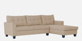 Adorn India Moris L Shape 6 Seater Sofa Set RHS (Beige) (3 Year Warranty)