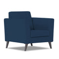 Adorn India Dannis 1 Seater Sofa (Blue) (3 Year Warranty)