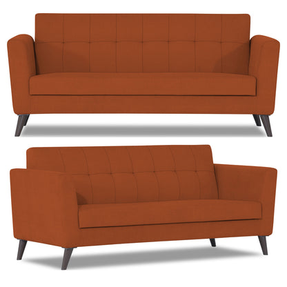 Adorn India Dannis 3+1+1 5 Seater Sofa Set (Rust)