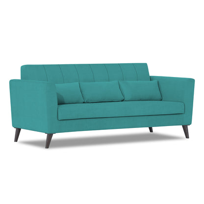 Adorn India Daniel 3 Seater Sofa (Aqua Blue)