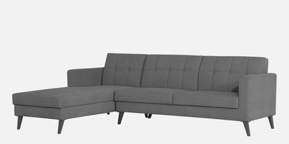 Adorn India Chilly L Shape 6 Seater Sofa Set LHS (Grey)