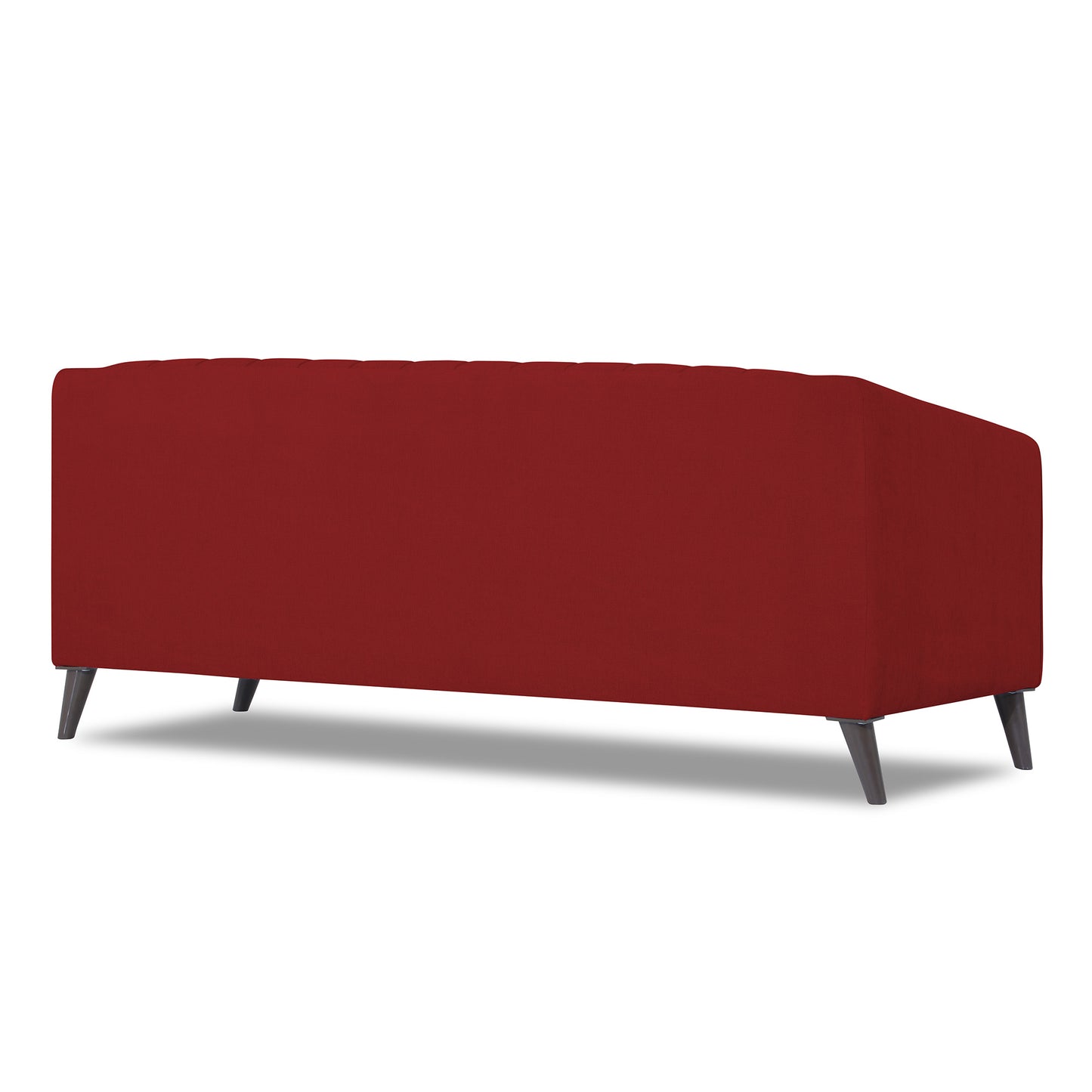 Adorn India Premium Laurel 3 Seater Sofa (Red)