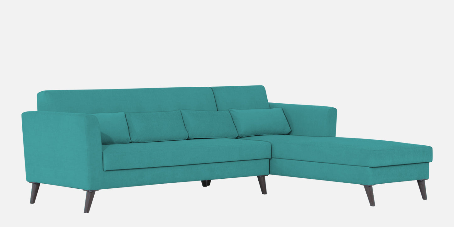 Adorn India Daniel L Shape 6 Seater Sofa Set RHS (Aqua Blue)