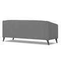 Adorn India Premium Laurel 3 Seater Sofa (Grey) (3 Year Warranty)