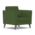 Adorn India Daniel 1 Seater Sofa (Green) (3 Year Warranty)
