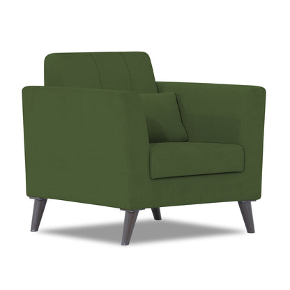 Adorn India Daniel 1 Seater Sofa (Green)